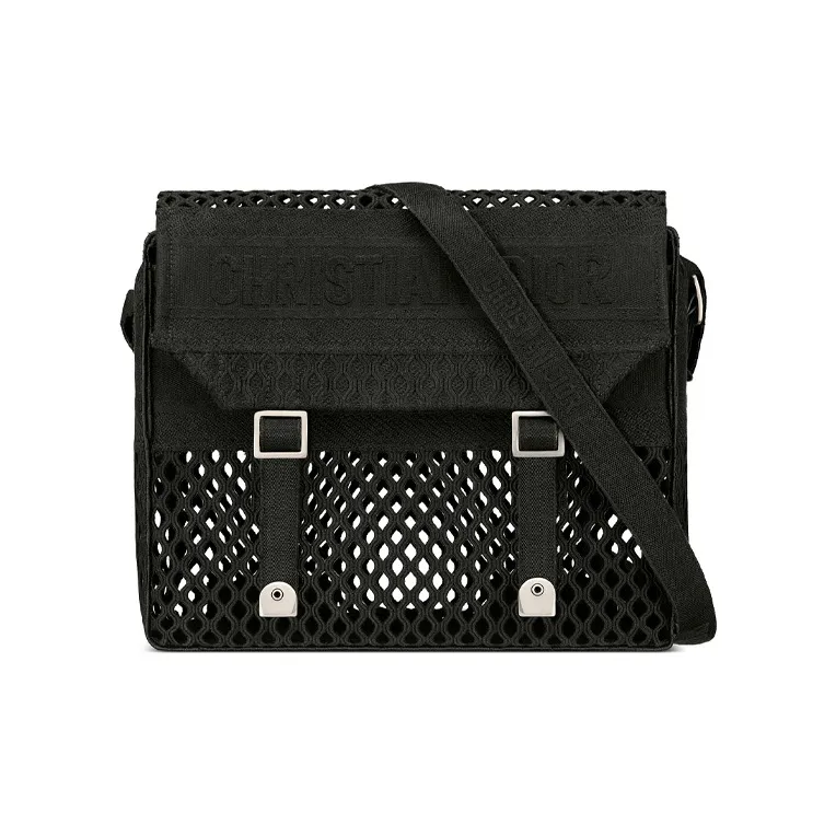 DIOR Canvas Messenger Bag Shoulder Bag Crossbody Bag Regular Women's Black-0