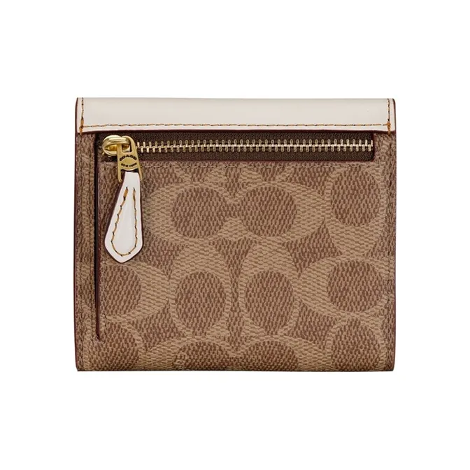 COACH Wallet, Envelope Wallet Trumpets Women's Brown & Yellow Monogram & Pink & White-3