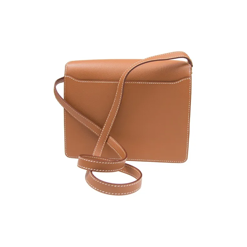 HERMES Roulis Evercolor Calfskin Pig Nose Crossbody Bag, Shoulder Bag Women's 37 Gold-2