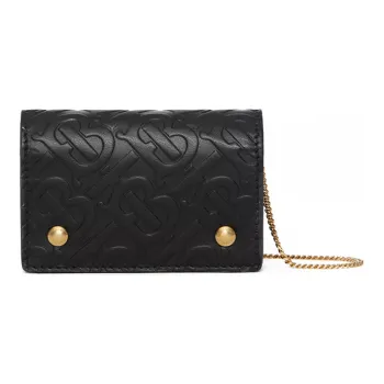 Burberry Leather Card Holder Women's Black