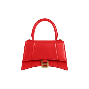Balenciaga Hourglass Cow Leather Hourglass Bag, Handbag, Crossbody Bag Trumpets Women's Red
