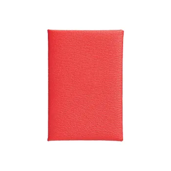 HERMES Calvi Mysore Goat Skin Wallet Coin Purse Card Holder Women's Texas Pink/Juniper Wood Color