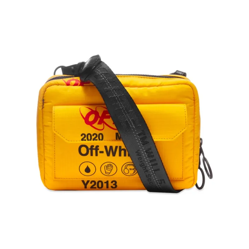 OFF WHITE Polyester Shoulder Bag Crossbody Bag Unisex Yellow-0