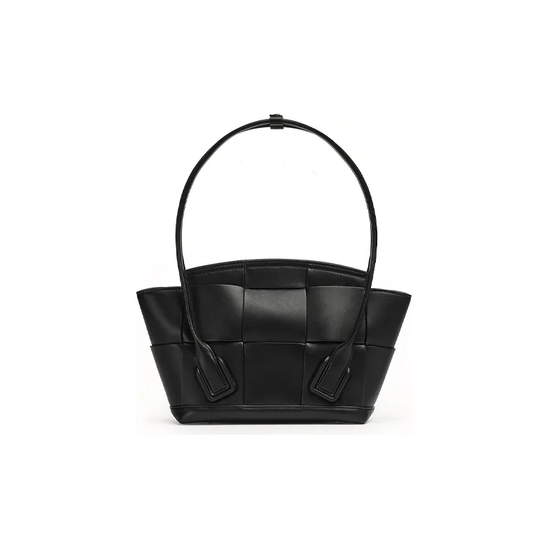 Bottega Veneta ARCO Cow Leather Tote Shopping Bag Shoulder Bag, Handbag Small Size Women's Black-1
