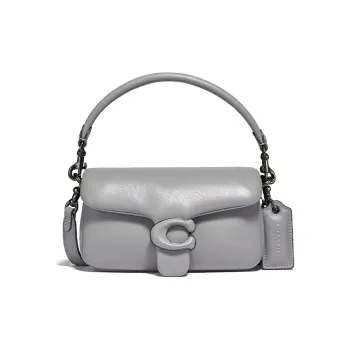 COACH Tabby Sheepskin Leather Cloud Bag Pillow Bag Shoulder Bag Crossbody Bag Mini Women's Granite Gray