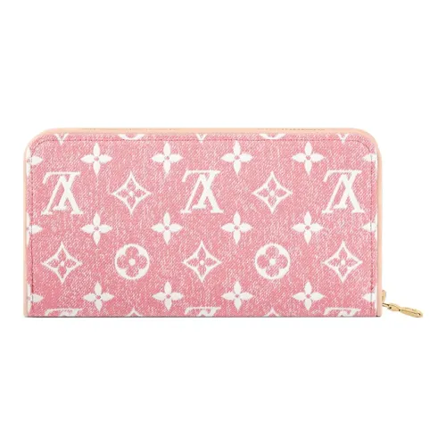 LOUIS VUITTON Zippy Wallet Denim Jacquard Pink