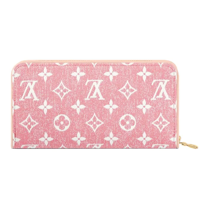 LOUIS VUITTON Zippy Wallet Denim Jacquard Pink-0