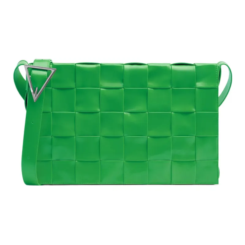 Bottega Veneta Calfskin Crossbody Bag, Shoulder Bag Men's Green-0