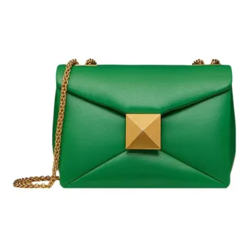 Valentino One Stud Sheepskin Handbags Shoulder Bag Crossbody Bag Regular Women's Tale Green/Dark Green