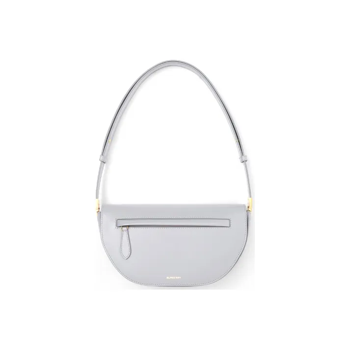 Burberry Olympia Calfskin Shoulder Bag Crescent Bag Portable Crossbody Bag Shoulder Bag Women's Light Gray-0