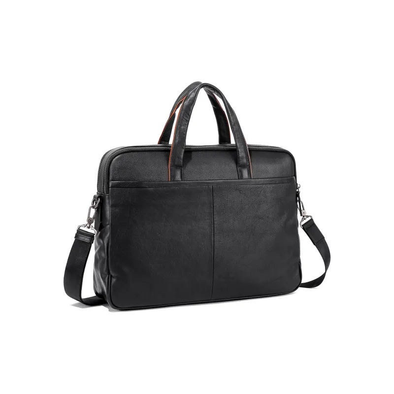 Ace Paul Cow Leather Briefcase, Handbag Tubas Men's Brown Black Multicolor-2