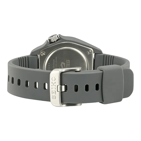 SEIKO Automatic Mechanical Movement Silicone Strap Watch Men's Watches Gray Dial-2