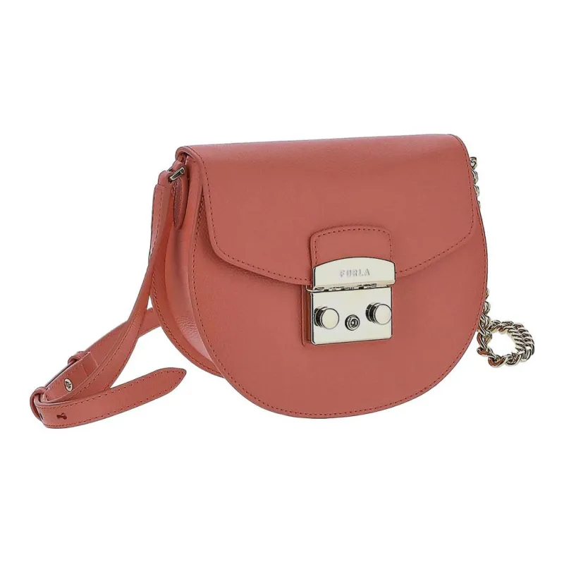 Furla Metropolis Collection Leather Shoulder Bag Mini Women's Red-1