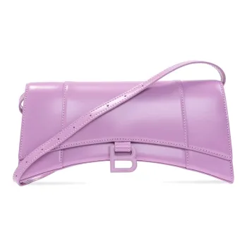 Balenciaga Hourglass Calfskin Hourglass Bag Shoulder Bag Crossbody Bag Women's Purple