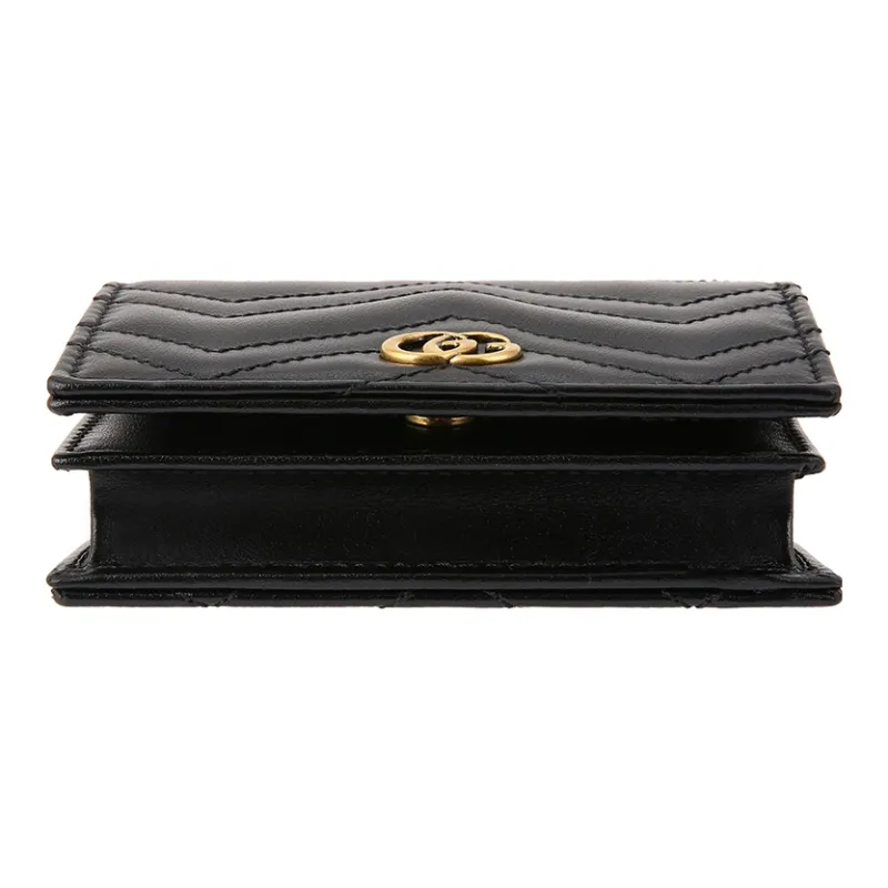 GUCCI GG Marmont Quilted Leather Shoulder Bag, Crossbody Bag Women's Black-3