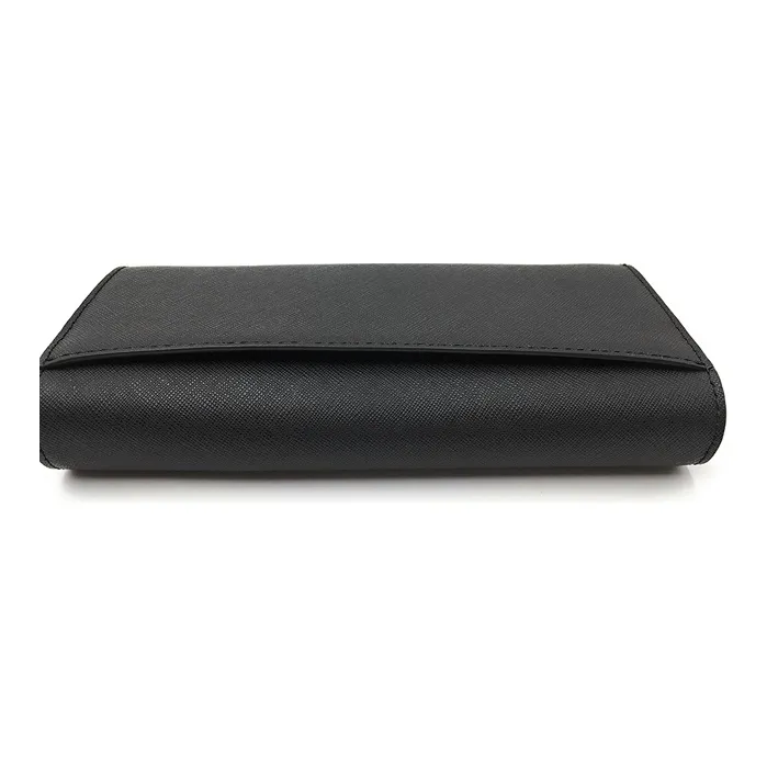 MICHAEL KORS Jet Set Travel Leather Clutch Wallet Women's Black-2
