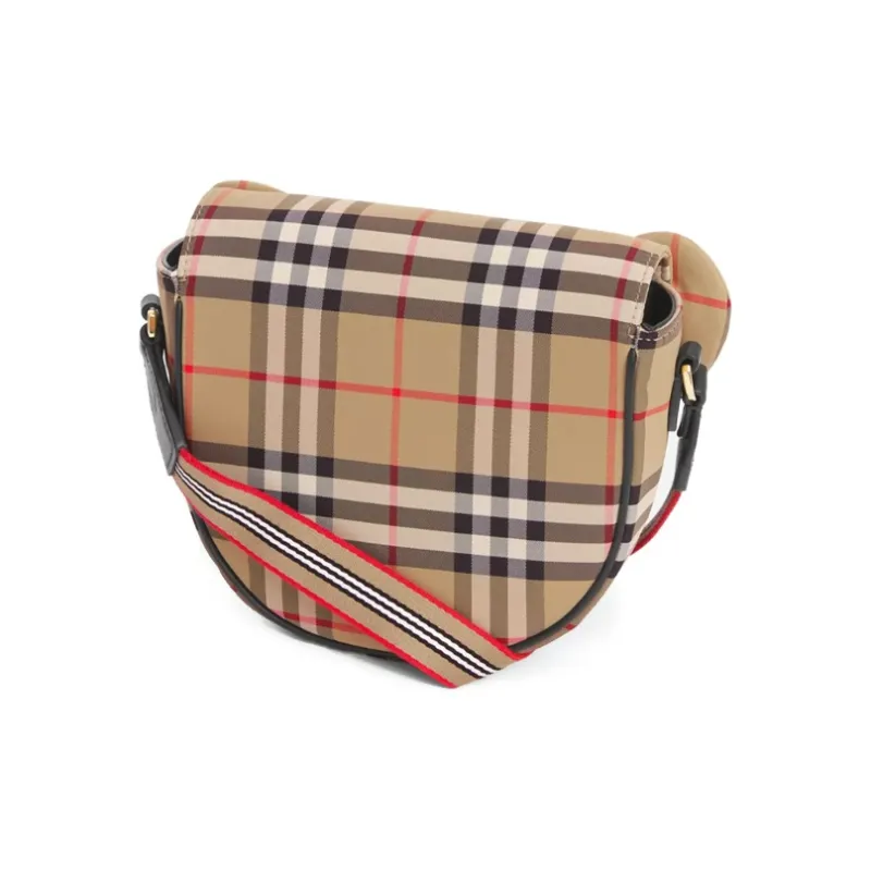 Burberry Vintage Leather Bear Crossbody Bag Shoulder Bag Kids' Khaki-3