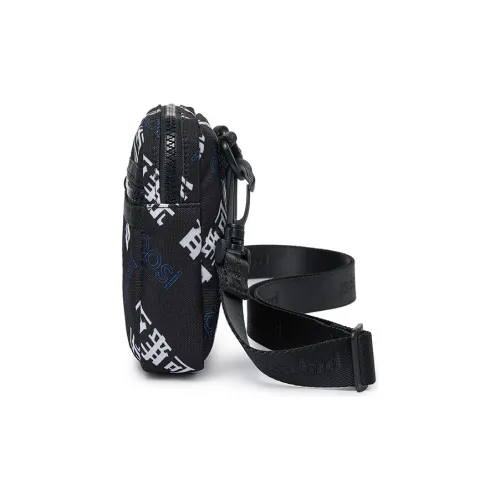 Pepsi Leather Shoulder Bag Crossbody Bag Unisex Black