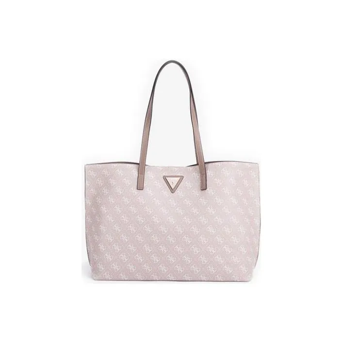 GUESS PU Combo Bag, Tote Bag, Shopping Bag, Envelope, Portable Crossbody Bag, Shoulder Bag Women's Cappuccino Rose-1
