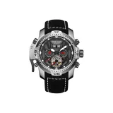 White Case Black Dial Red Hands Black Strap