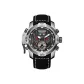 White Case Black Dial Red Hands Black Strap