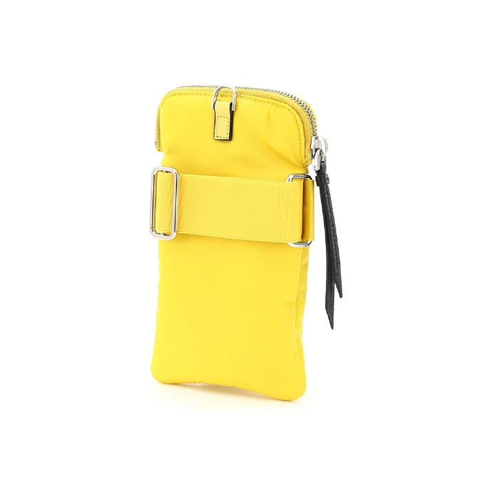 PRADA Nylon Fabric Storage Bag Cell Phone Pouch Men's Yellow-1