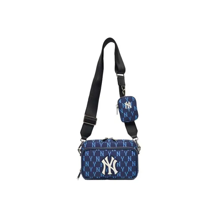 MLB Monogram Collection Polyester Combo Bag, Shoulder Bag, Crossbody Bag Mini Unisex Dark Blue-4