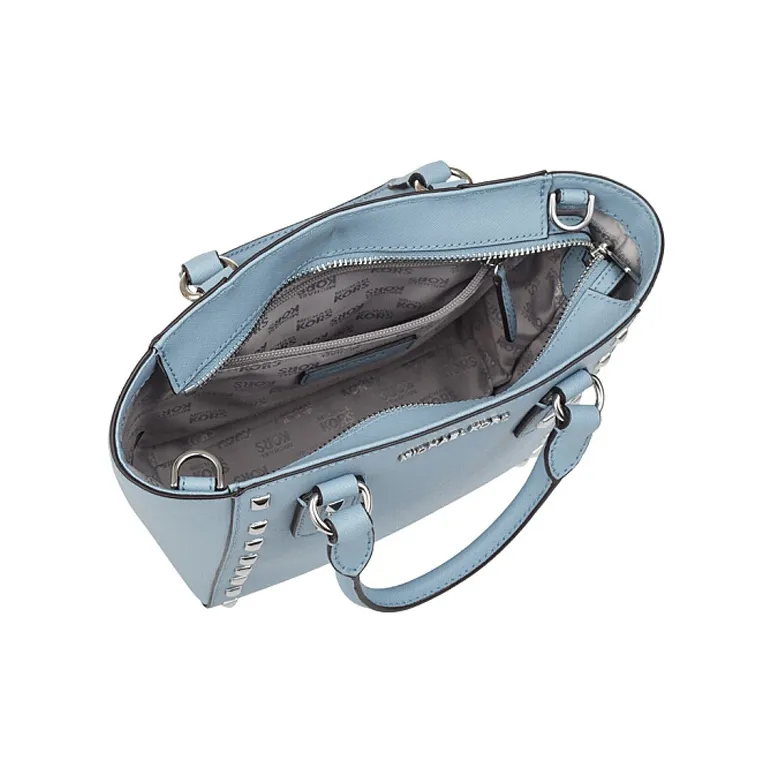 MICHAEL KORS Sandrine Leather Handbag Shoulder Bag Crossbody Bag Women's Light Blue-4