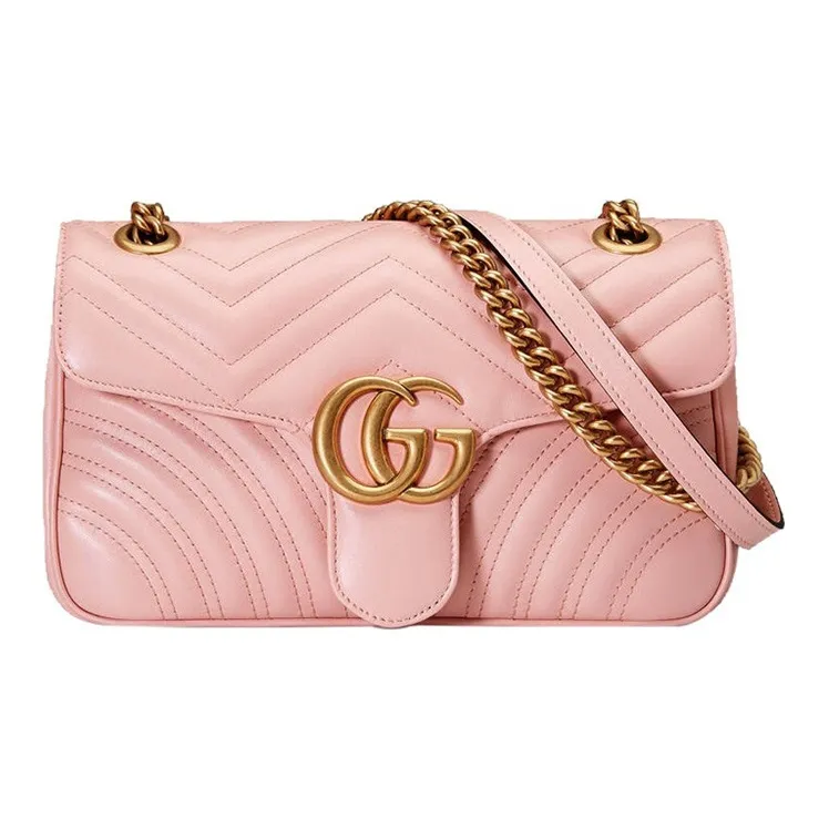 GUCCI Quilted Leather Shoulder Bag, Crossbody Bag Trumpets Women's Candy-0