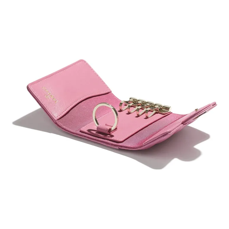 CHANEL Caviar Cow Leather Wallet Women's Pink-2