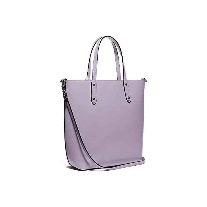 COACH Central Cow Leather Tote Bag Shopping Bag Crossbody Bags Handbags Medium Size Women's Haze Purple Color-1