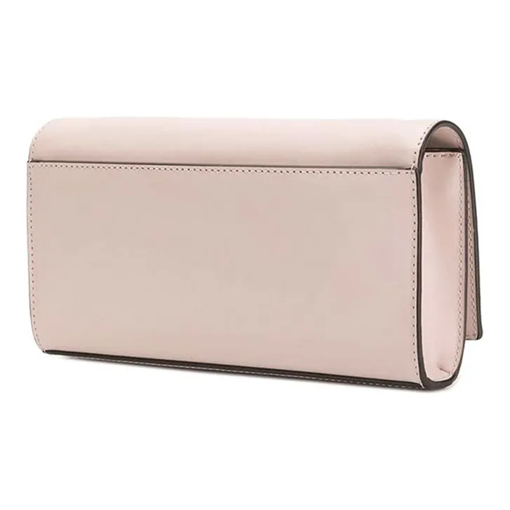 MICHAEL KORS Mott Leather Envelope Bag, Shoulder Bag, Crossbody Bag Women's Light Pink-1