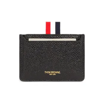 THOM BROWNE· Cow Leather Card Holder Men's Black