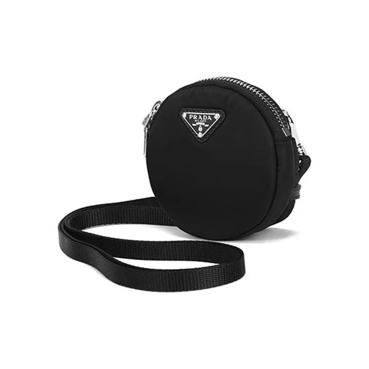PRADA Re Nylon Fabric Coin Purse, Wrist Bag, Crossbody Bag, Shoulder Bag Women's Black-1