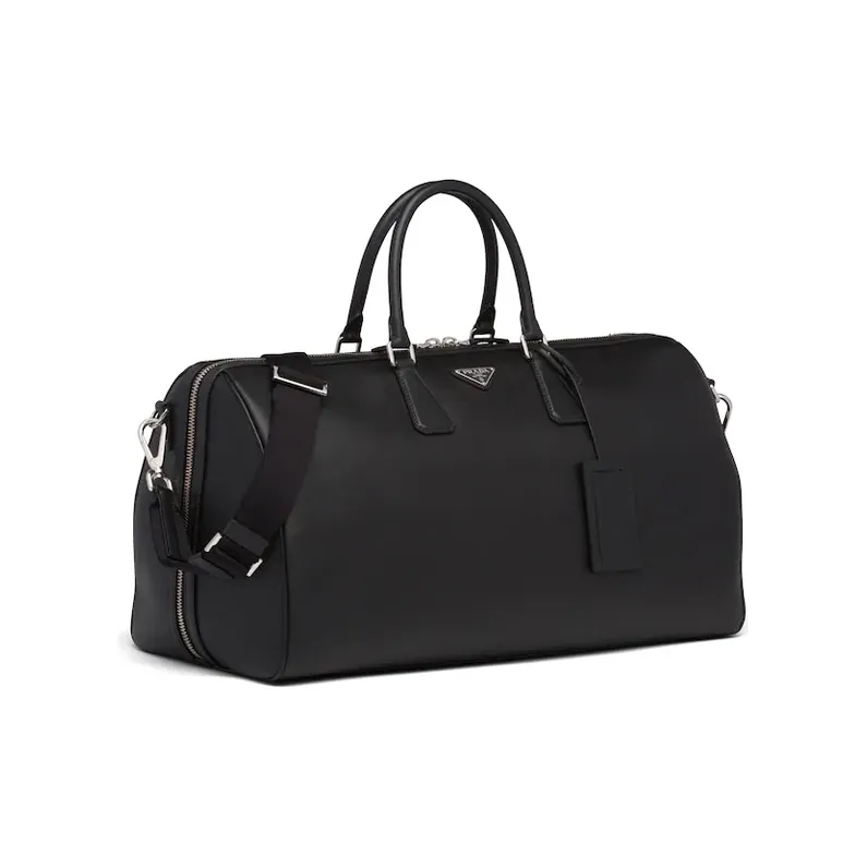PRADA PRADA Luggage Collection Saffiano Leather Travel Bag Handbag Unisex Black-1