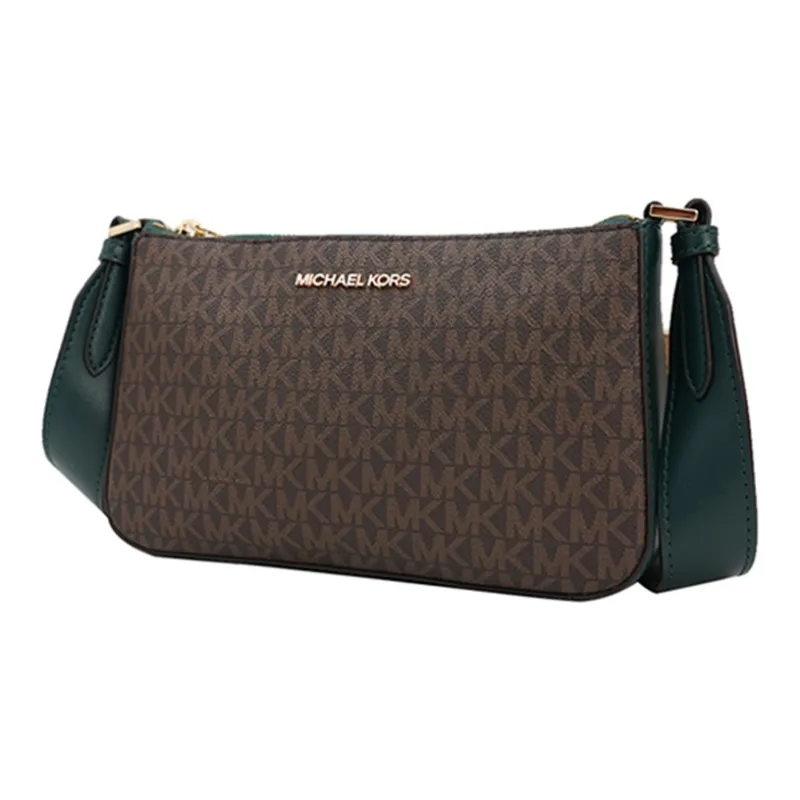 MICHAEL KORS MICHAEL KORS Handbag Collection Jet Set PVC Portable Crossbody Bag Shoulder Bag Women's Brown & Green-1
