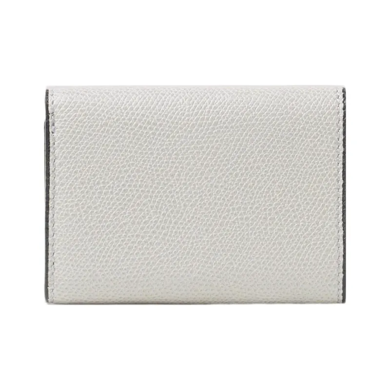 Valextra Pocket Grain Calfskin Coin Purse Men's Smoke Gray-1
