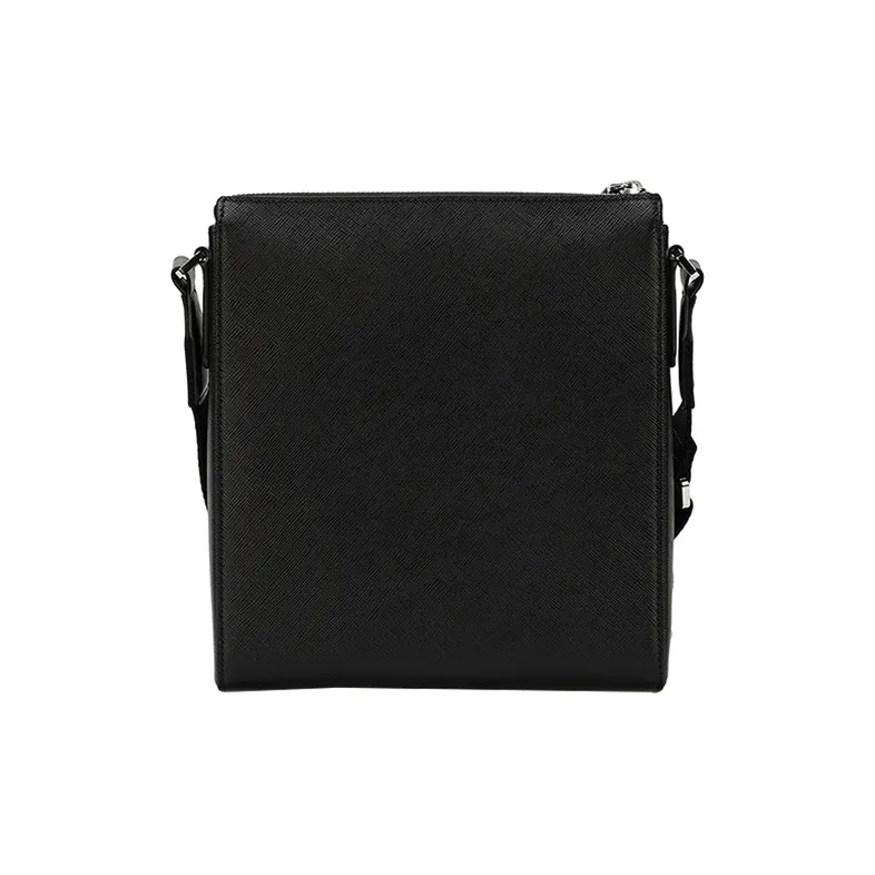 MONTBLANC Leather Envelope Bag, Shoulder Bag, Crossbody Bag Men's Black-3