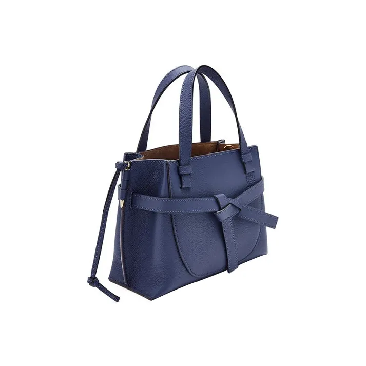 LOEWE Gate Cow Leather Handbag Mini Women's Sea Blue-1
