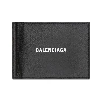 Balenciaga Cow Leather Wallet Men's Black