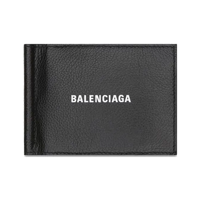 Balenciaga Cow Leather Wallet Men's Black-0