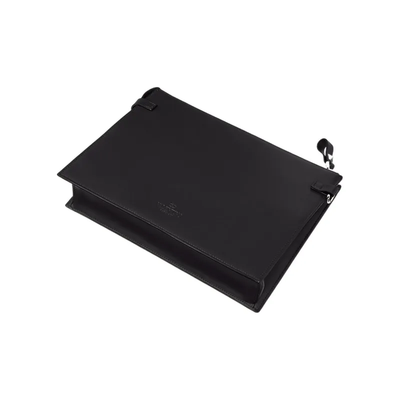 Valentino GARAVANIVLTN Cow Leather Clutch Men's Black-2