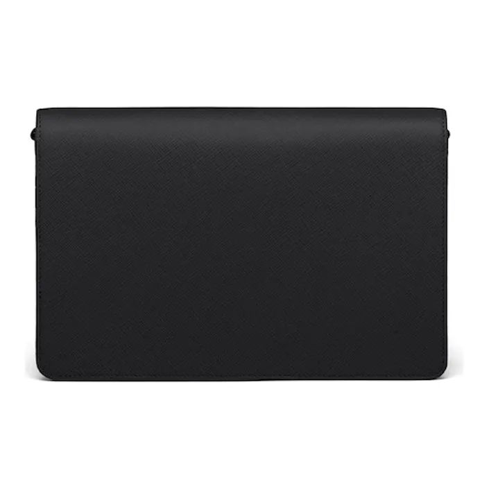 PRADA Saffiano Leather One Shoulder Handbag Crossbody Bag Mini Women's Black-2