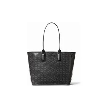 MICHAEL KORS Canvas Tote Bag, Shopping Bag, Shoulder Bag Women's Black