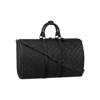 LOUIS VUITTON Keepall Bandouliere 50 Black/Black