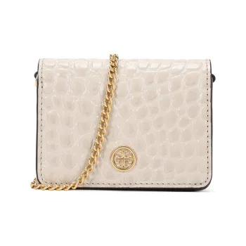 TORY BURCH Leather Crossbody Bags Shoulder Bags Women's Pebble White