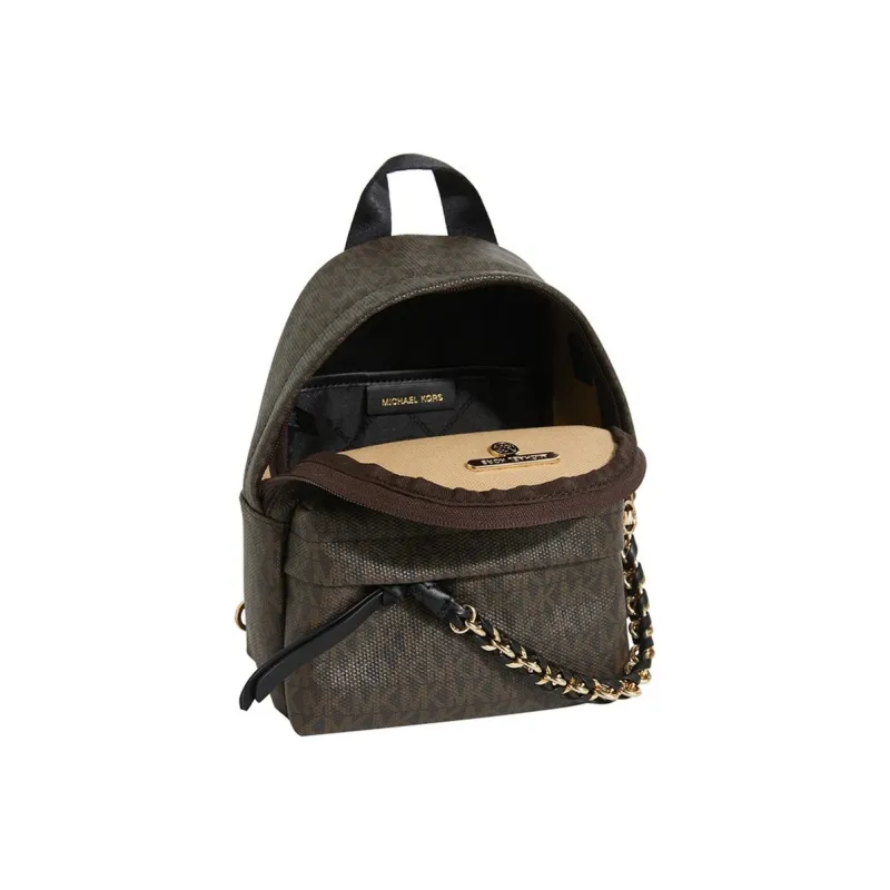 MICHAEL KORS Slater PVC Polyvinyl Chloride Backpack Mini Women's Brown Black-3