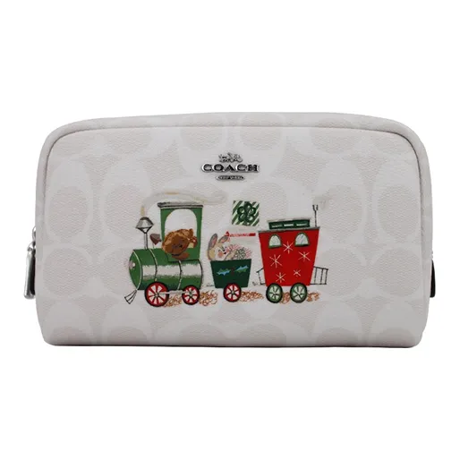 COACH Boxed PVC Clutch Regular Women's White-1