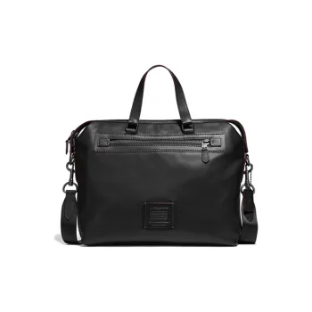 COACH Academy Leather Handbag, Shoulder Bag, Crossbody Bag Large Size Men's Black
