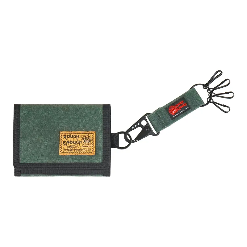 Rough Enough Canvas With Nylon Wallet Regular Unisex Army Green-1